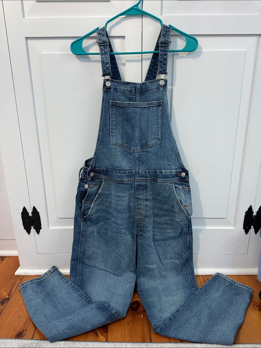 Women’s Denim Jeans Overalls in Blue, Like New, Tall